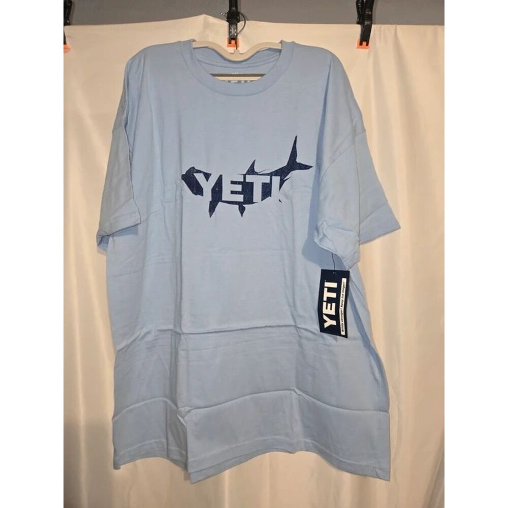 Yeti Car. Blue Tarpon Men's XX-Large T-Shirt (LOC-46)